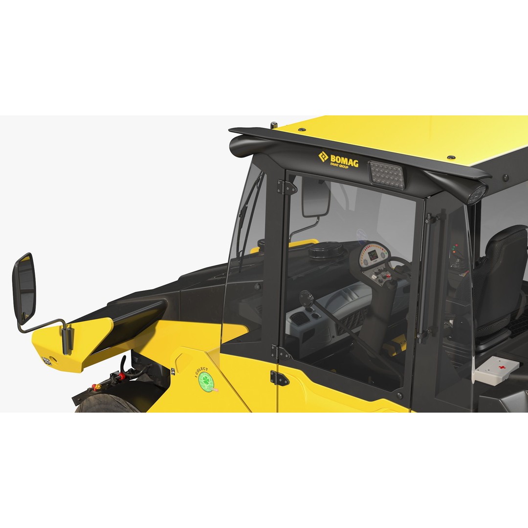 Bomag BW 28 RH Compactor 3D Model – PBR Textured Industrial Vehicle - View 20