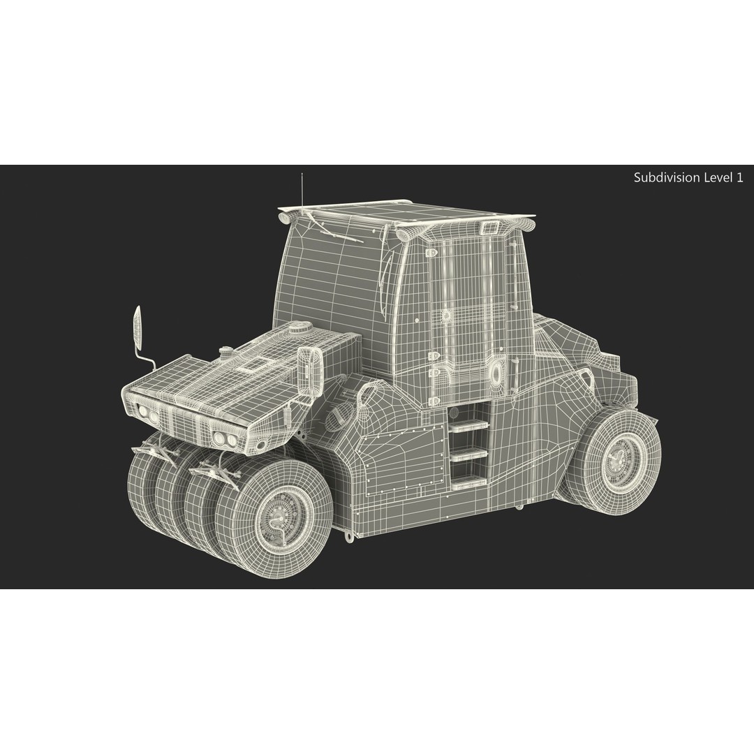 Bomag BW 28 RH Compactor 3D Model – PBR Textured Industrial Vehicle - View 25