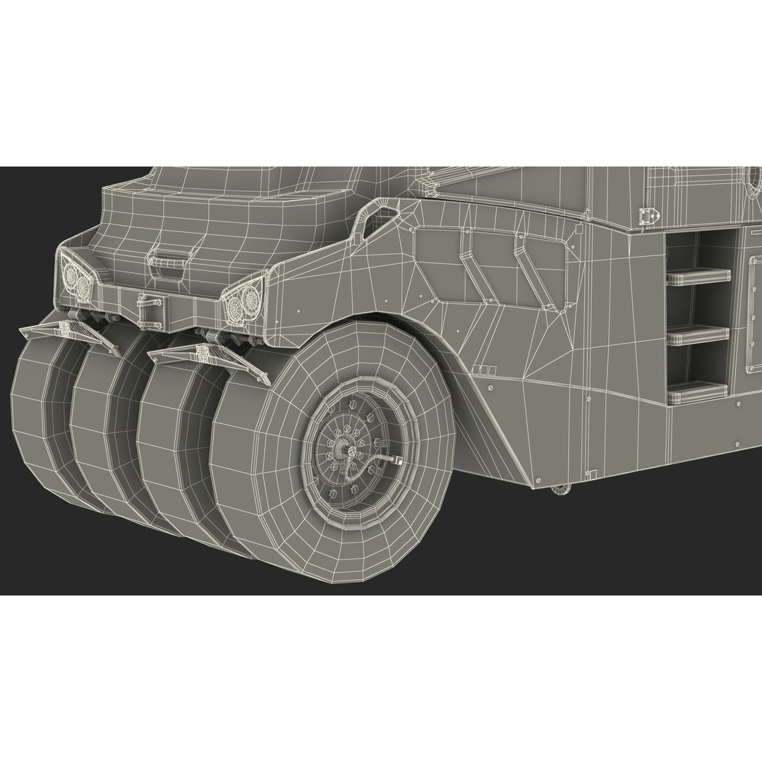 Bomag BW 28 RH Compactor 3D Model – PBR Textured Industrial Vehicle - View 33
