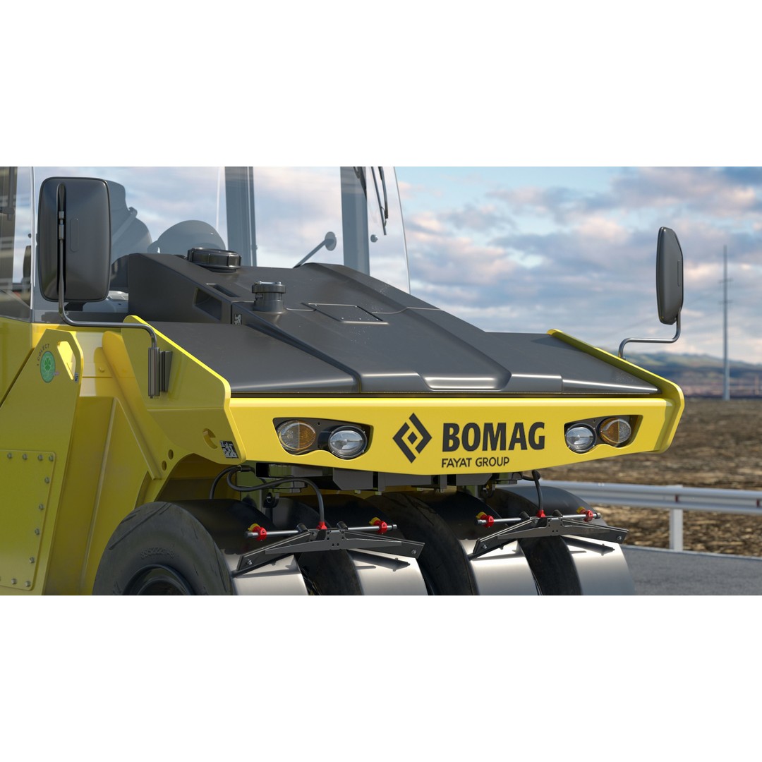 Bomag BW 28 RH Compactor 3D Model – PBR Textured Industrial Vehicle - View 39