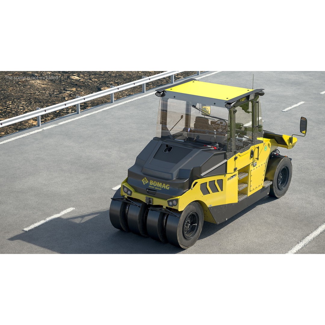 Bomag BW 28 RH Compactor 3D Model – PBR Textured Industrial Vehicle - View 5