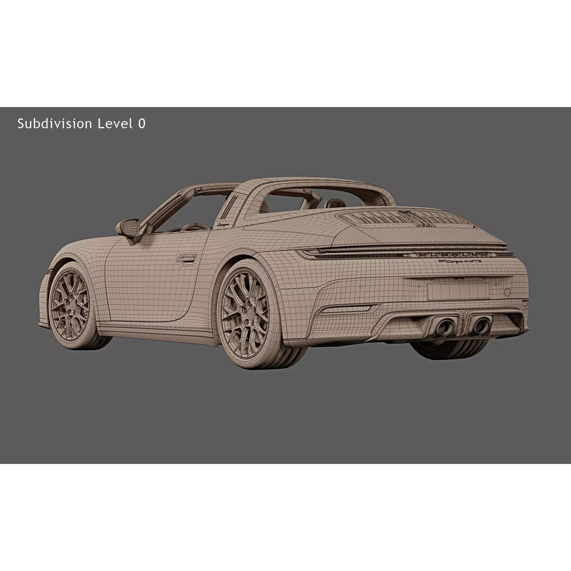 2026 Porsche 911 Targa 4 GTS - Photorealistic 3D Model - View 29