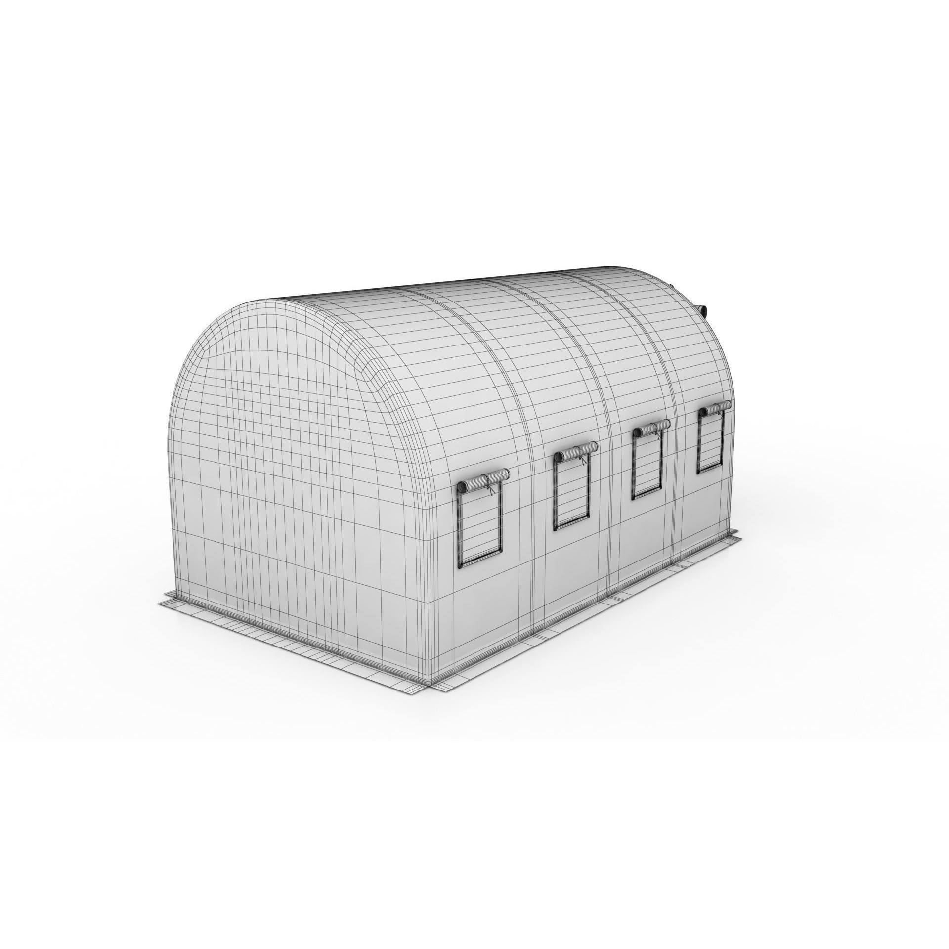Outdoor Tunnel Greenhouse - Easy Assembly 3D Model - View 10