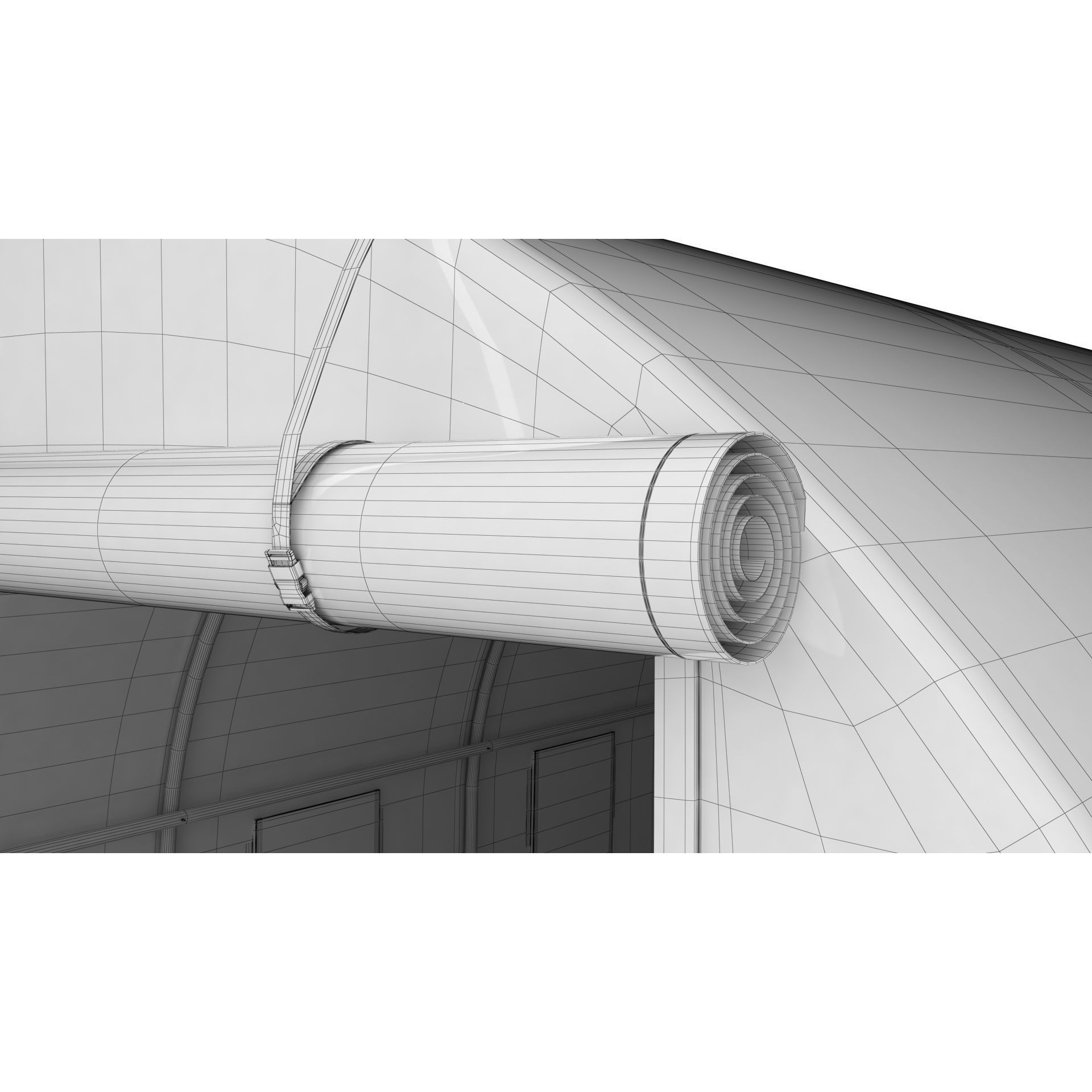 Outdoor Tunnel Greenhouse - Easy Assembly 3D Model - View 11