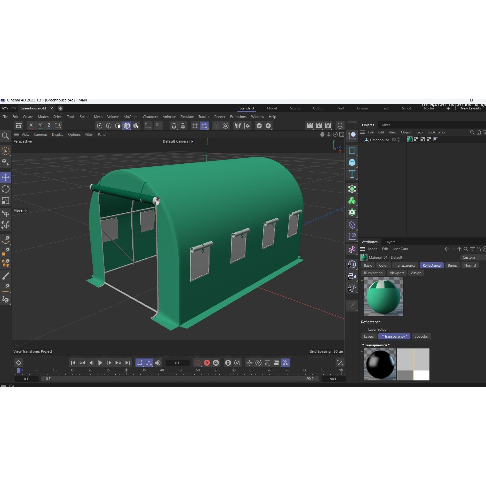 Outdoor Tunnel Greenhouse - Easy Assembly 3D Model - View 14