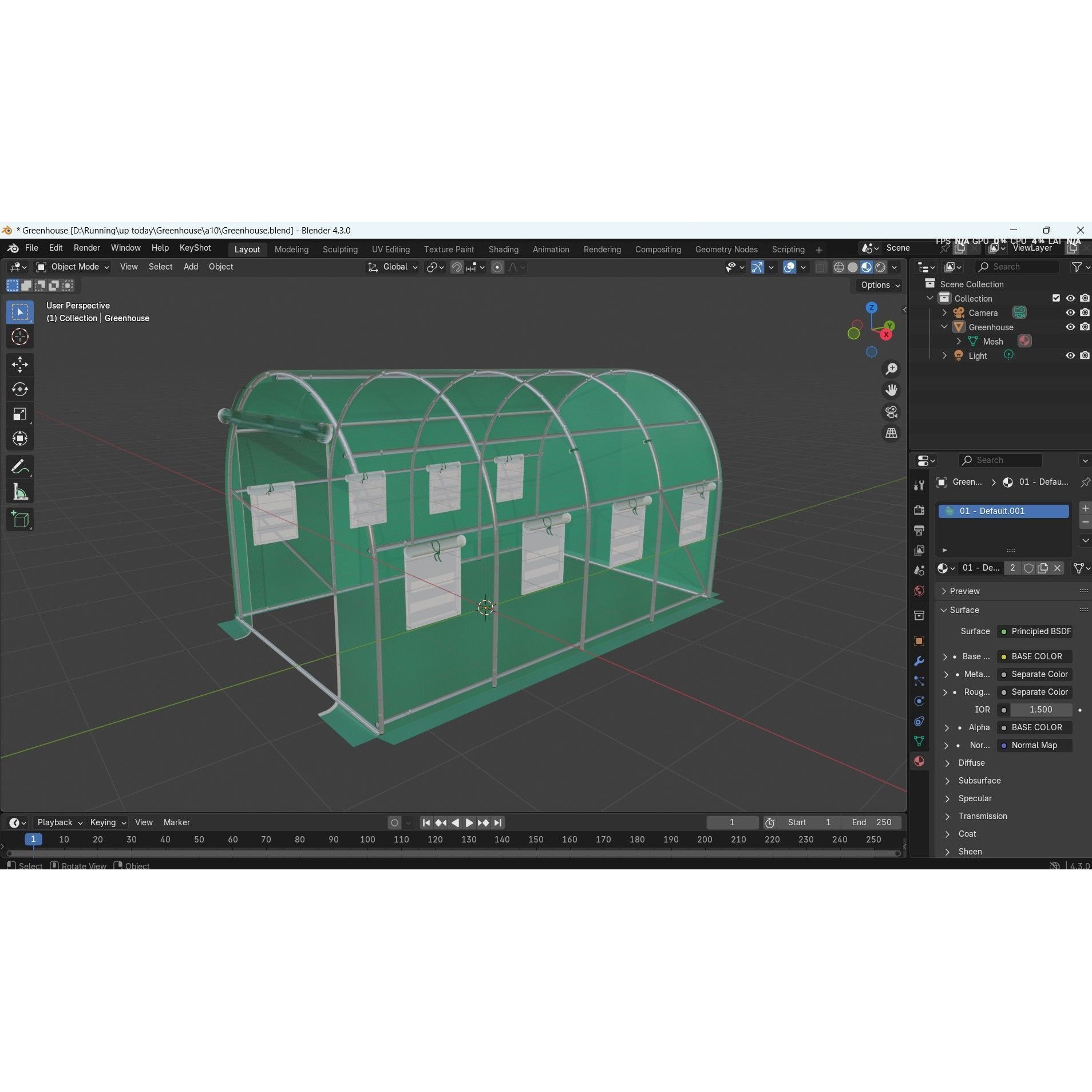 Outdoor Tunnel Greenhouse - Easy Assembly 3D Model - View 16