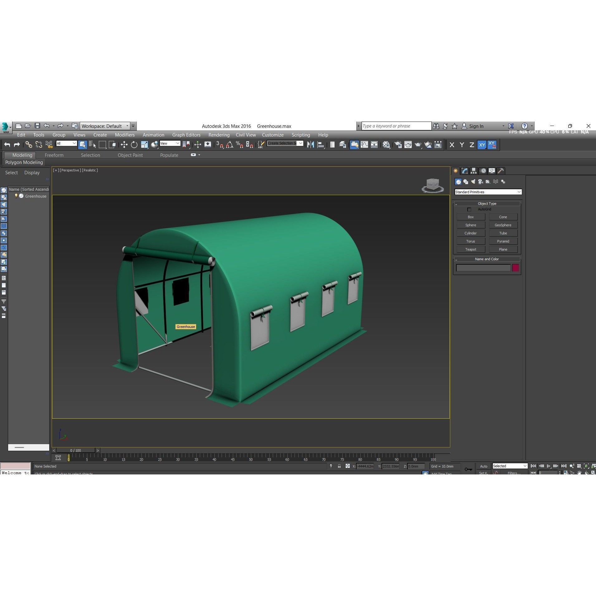 Outdoor Tunnel Greenhouse - Easy Assembly 3D Model - View 18