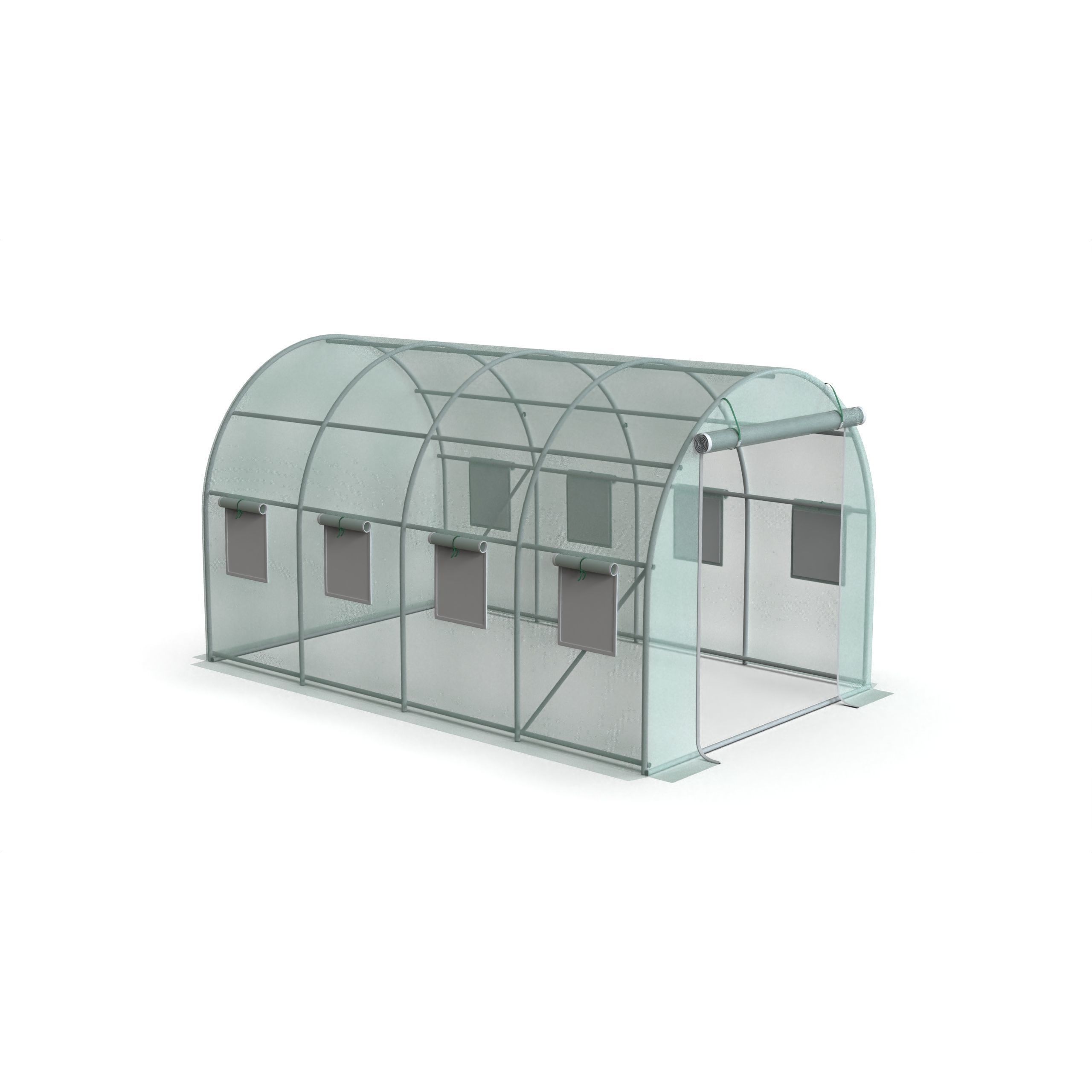 Outdoor Tunnel Greenhouse - Easy Assembly 3D Model - View 3