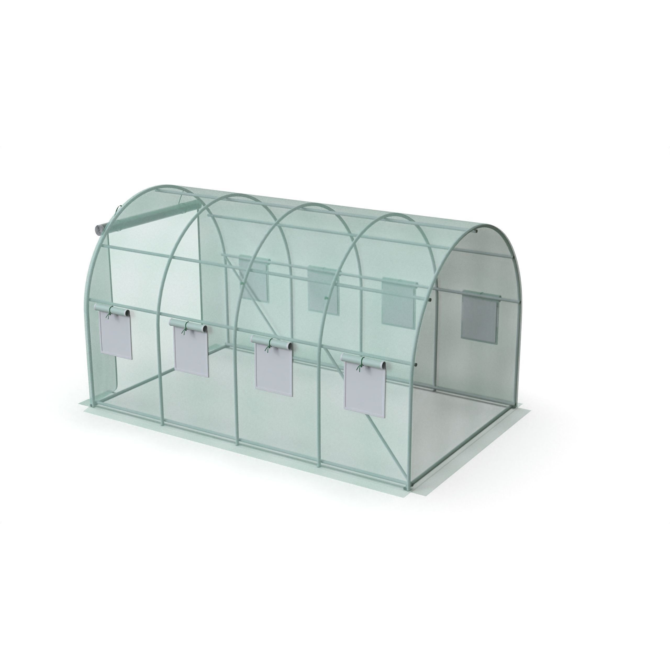 Outdoor Tunnel Greenhouse - Easy Assembly 3D Model - View 7