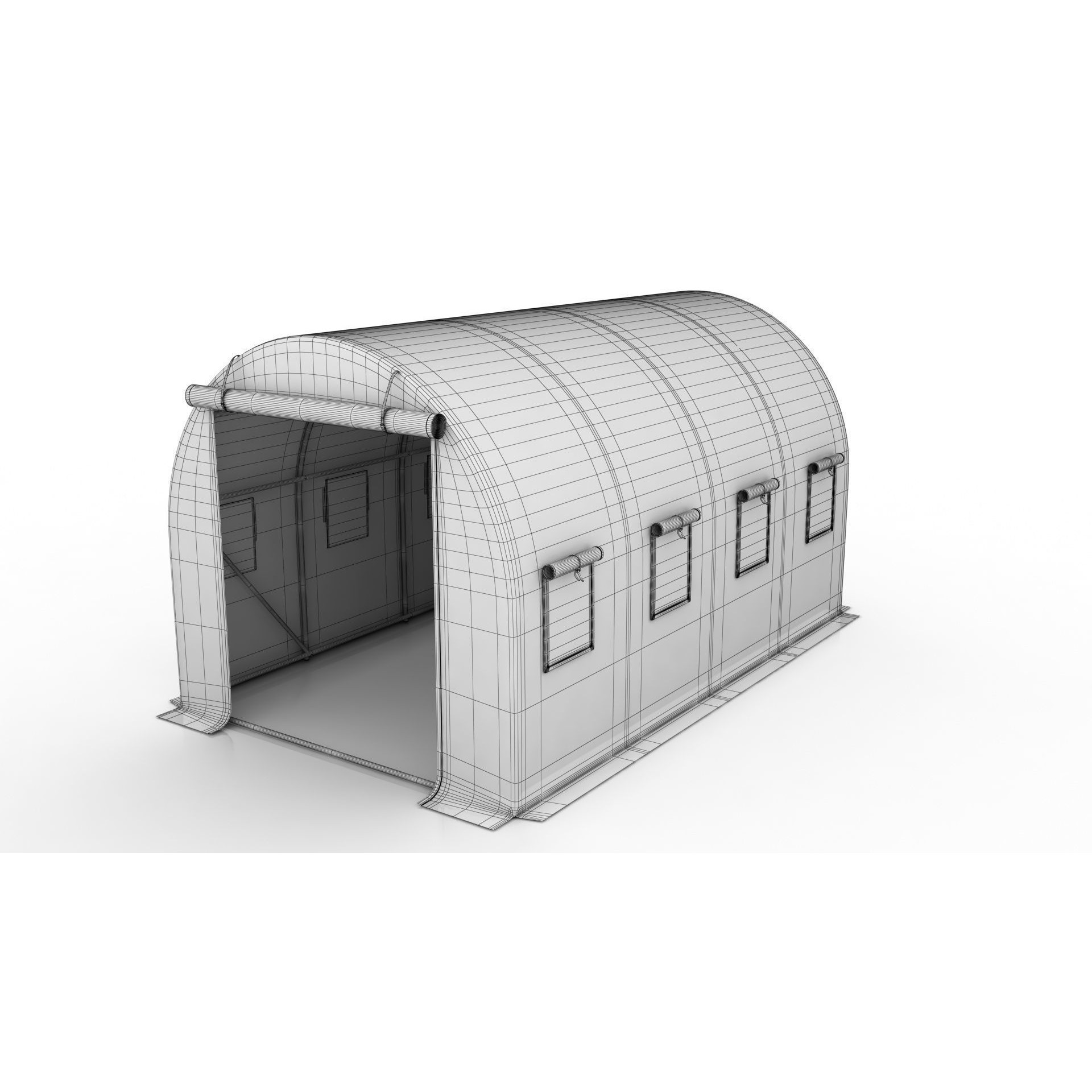Outdoor Tunnel Greenhouse - Easy Assembly 3D Model - View 8