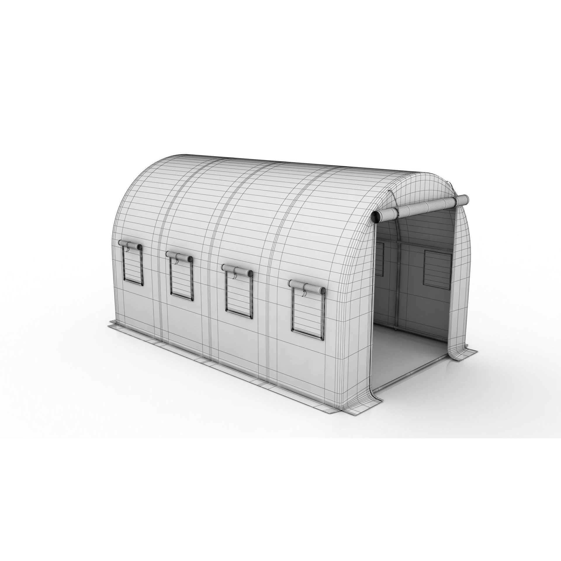 Outdoor Tunnel Greenhouse - Easy Assembly 3D Model - View 9