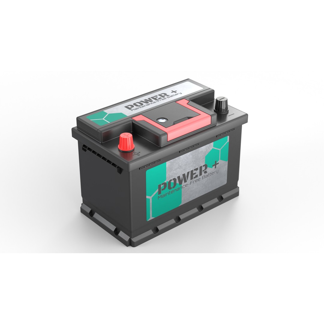 Lead Acid Battery 3D Model – Low Poly Game Asset, FBX, OBJ, Blender - View 5