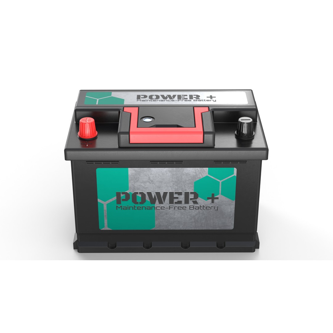 Lead Acid Battery 3D Model – Low Poly Game Asset, FBX, OBJ, Blender - View 6