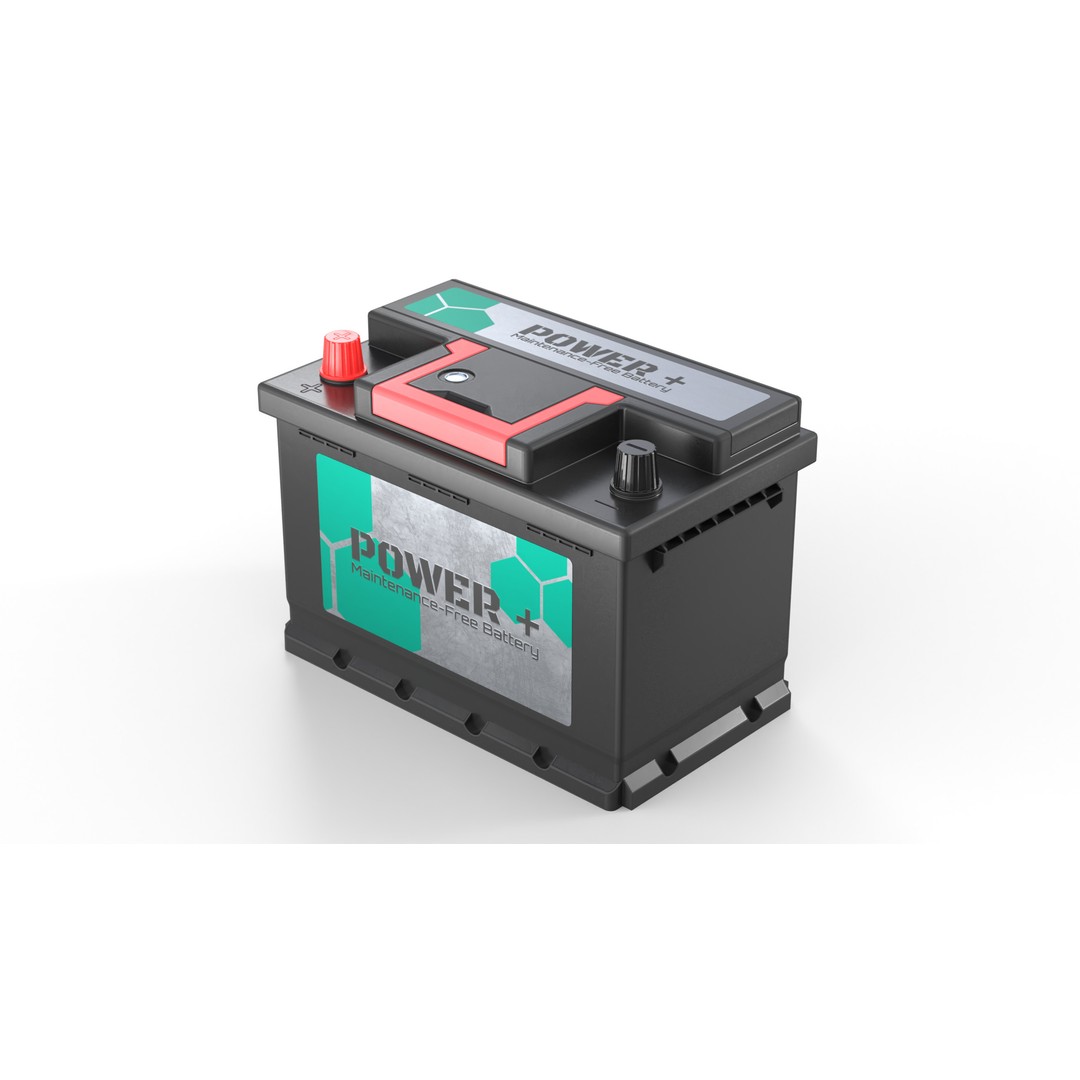 Lead Acid Battery 3D Model – Low Poly Game Asset, FBX, OBJ, Blender - View 7