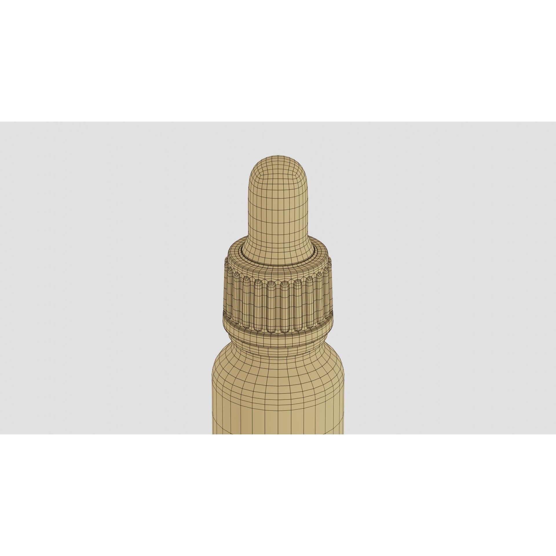 Black Dropper Bottle 02 - PBR Game-Ready 3D Model - View 10