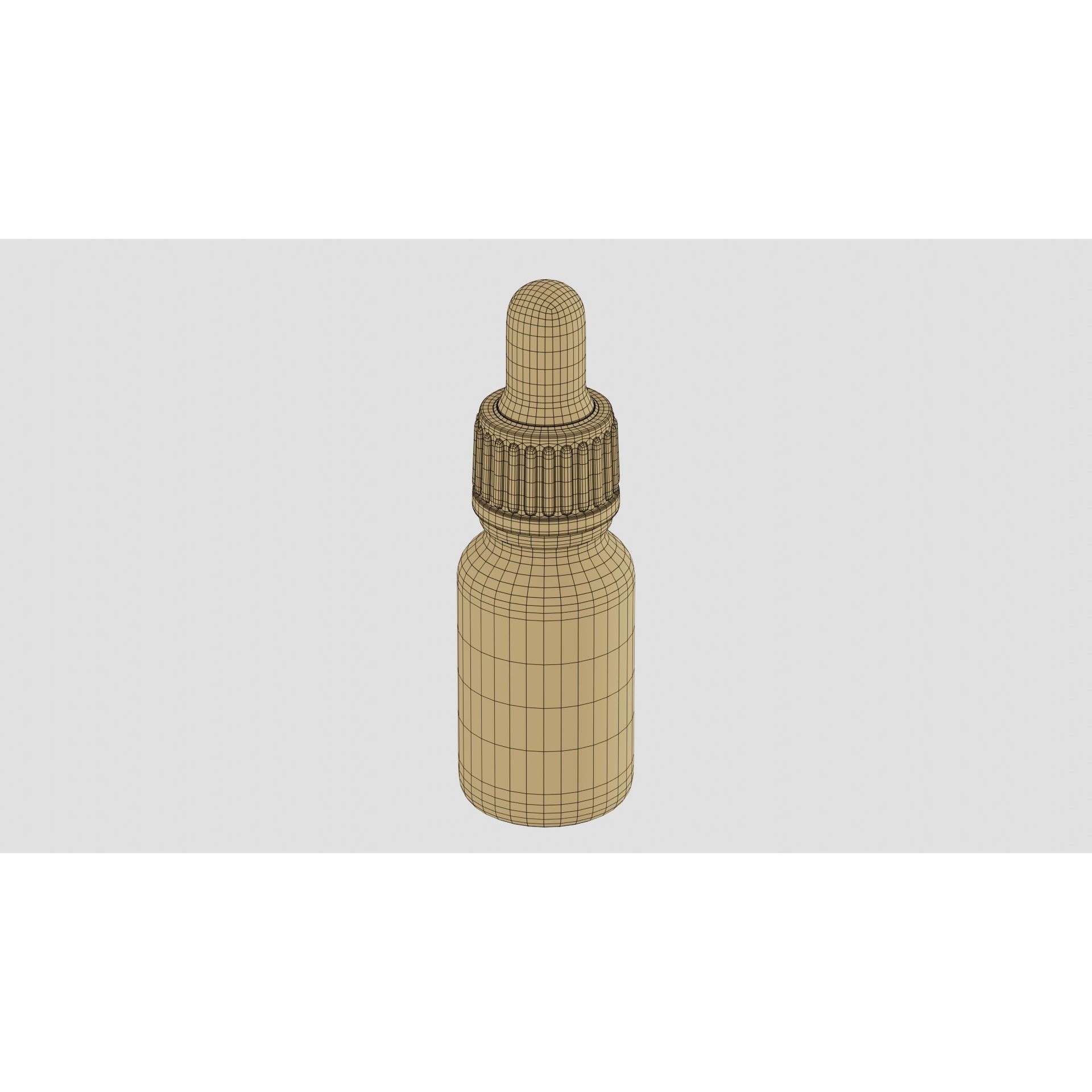 Black Dropper Bottle 02 - PBR Game-Ready 3D Model - View 11