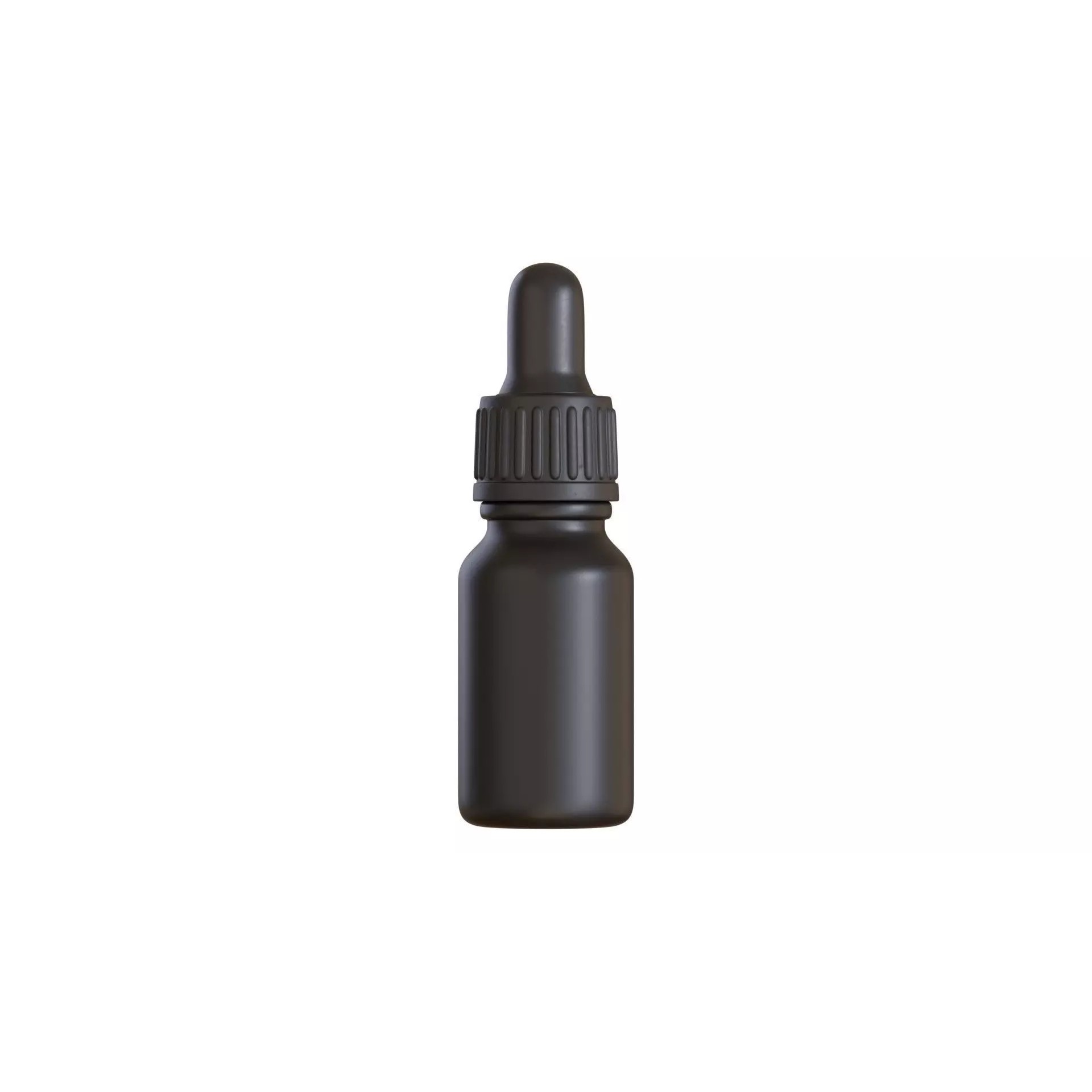 Black Dropper Bottle 02 - PBR Game-Ready 3D Model - View 2