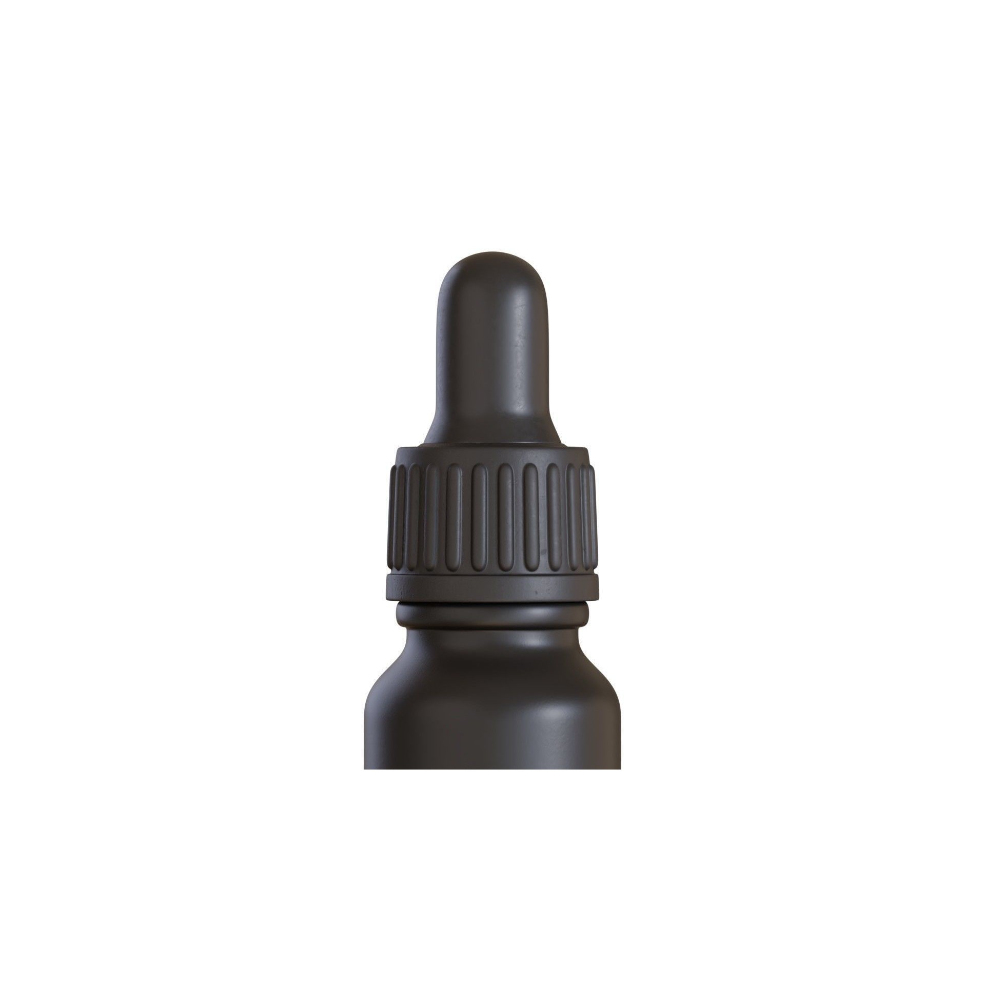 Black Dropper Bottle 02 - PBR Game-Ready 3D Model - View 3