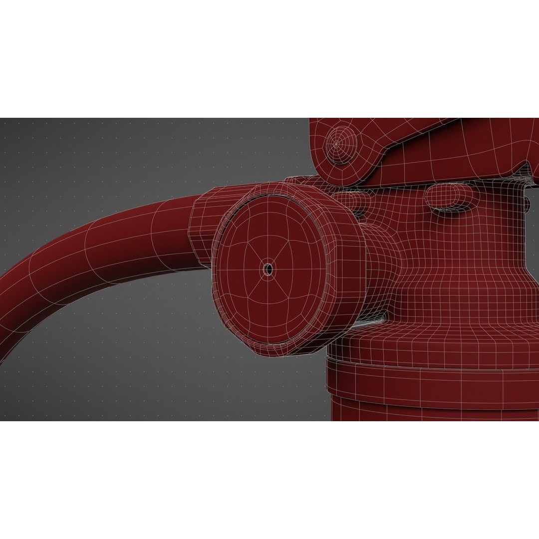 Water Mist Fire Extinguisher 3D Model – High Poly PBR Asset, FBX
