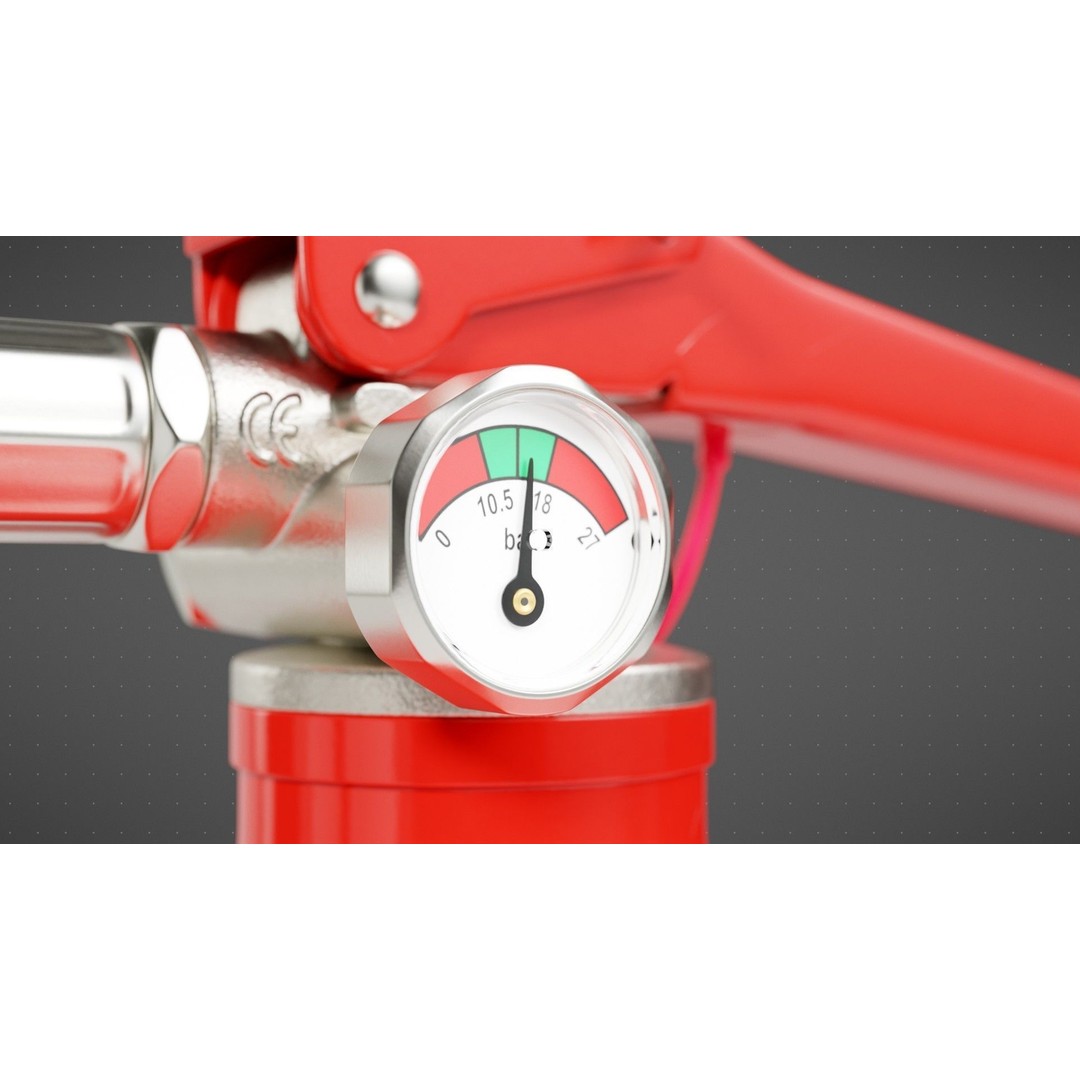 Water Mist Fire Extinguisher 3D Model – High Poly PBR Asset, FBX - View 15