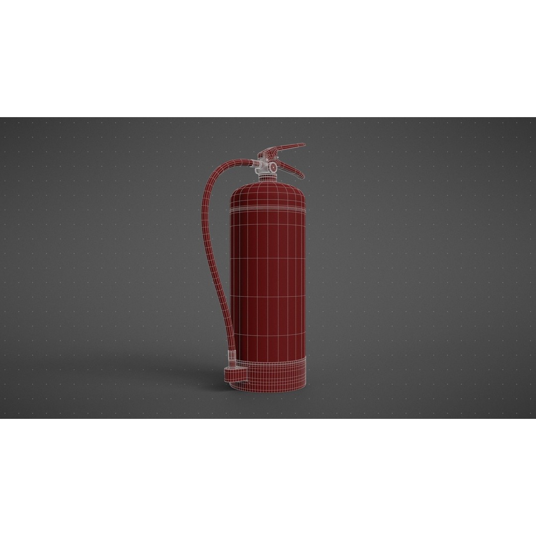 Water Mist Fire Extinguisher 3D Model – High Poly PBR Asset, FBX - View 18