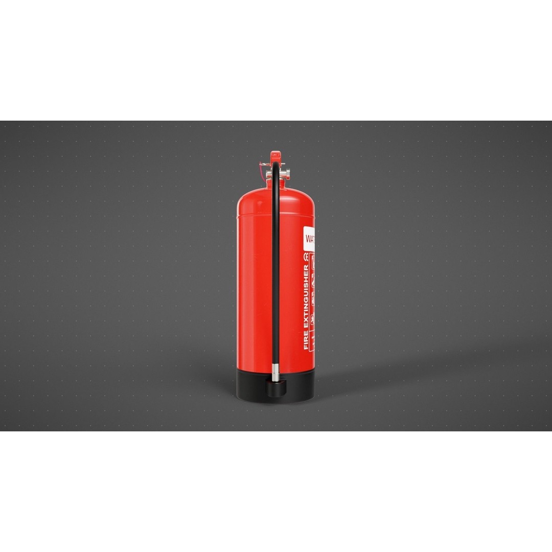 Water Mist Fire Extinguisher 3D Model – High Poly PBR Asset, FBX - View 4