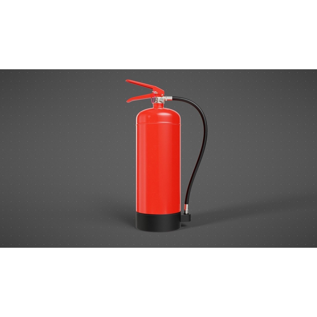 Water Mist Fire Extinguisher 3D Model – High Poly PBR Asset, FBX - View 6