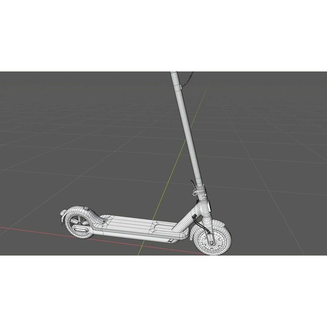 Electric Scooter 3D Model – Low Poly PBR Game Asset, FBX