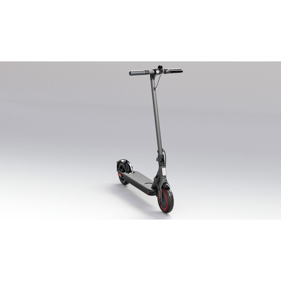 Electric Scooter 3D Model – Low Poly PBR Game Asset, FBX - View 12