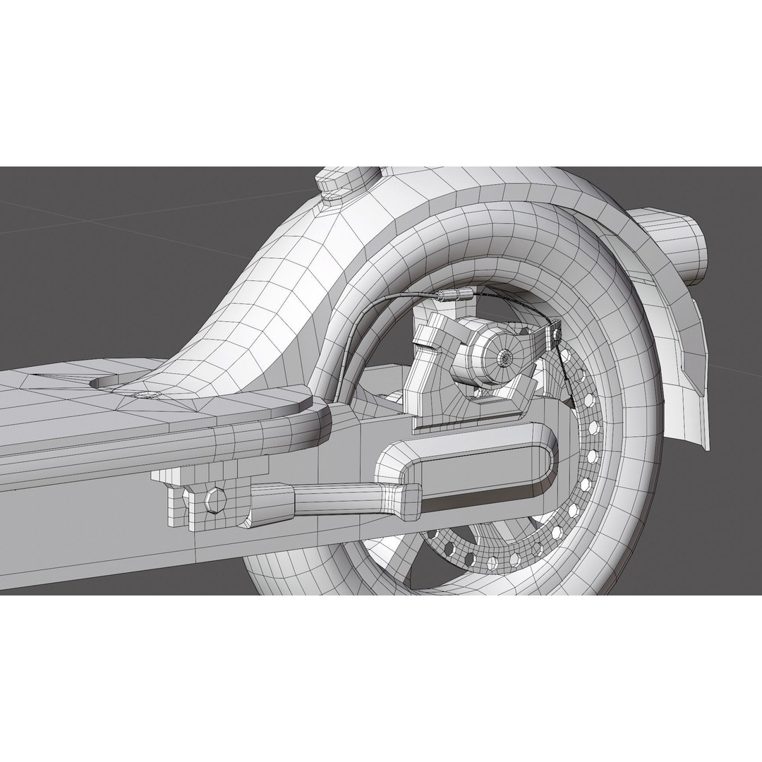 Electric Scooter 3D Model – Low Poly PBR Game Asset, FBX - View 15