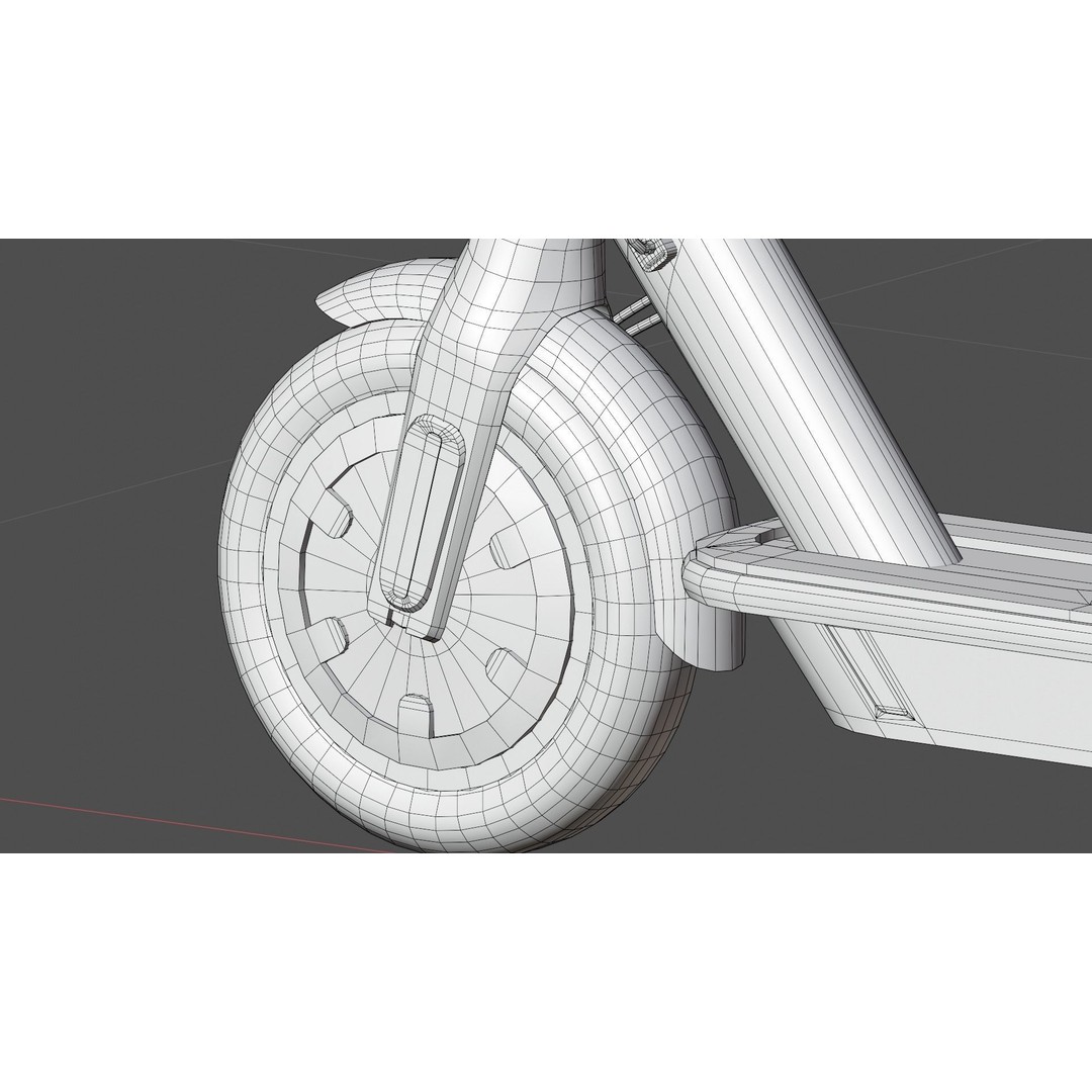 Electric Scooter 3D Model – Low Poly PBR Game Asset, FBX - View 16