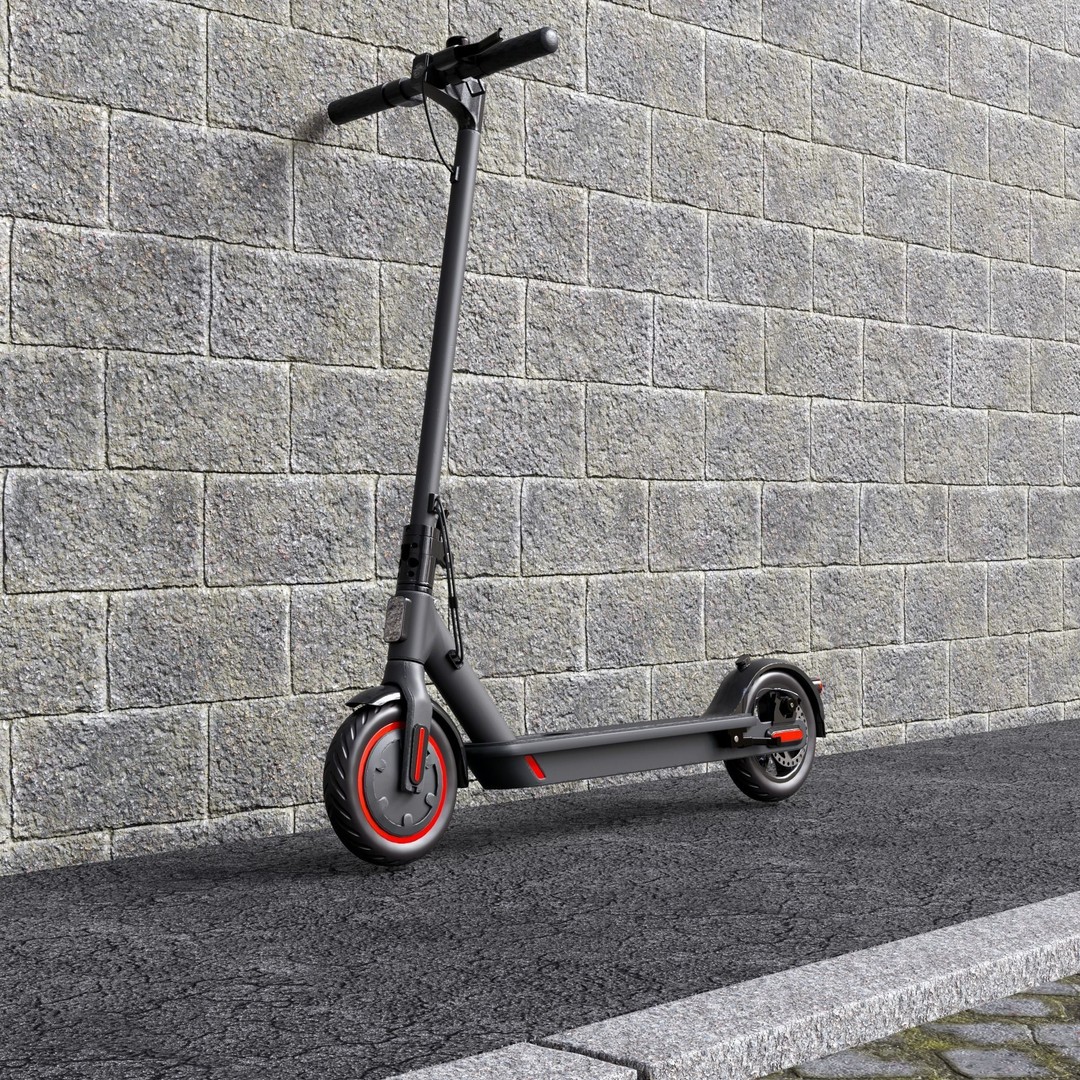 Electric Scooter 3D Model – Low Poly PBR Game Asset, FBX - View 4
