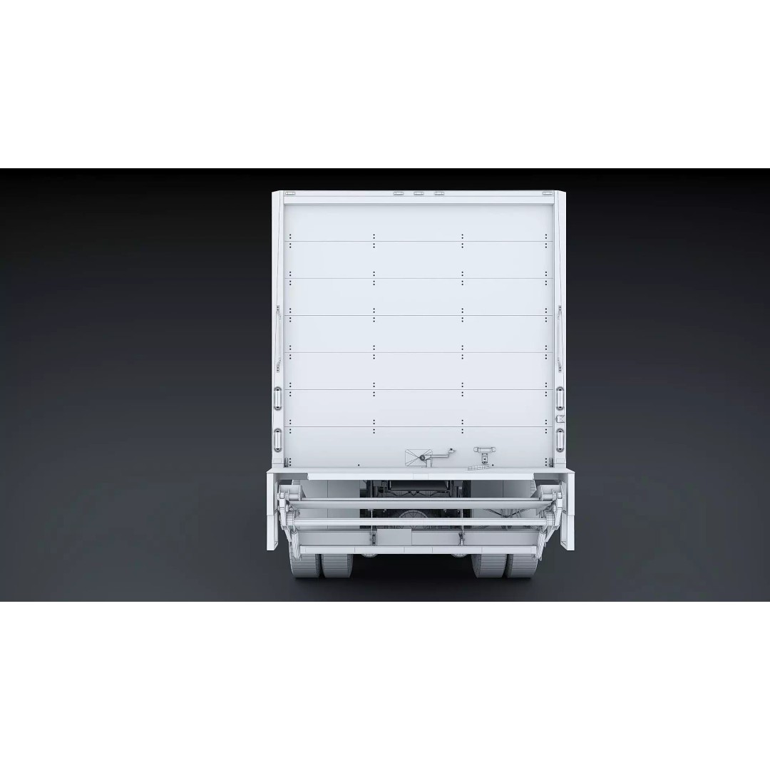 International Workstar 7600 Box Truck 3D Model – Low Poly Game Asset, FBX - View 24