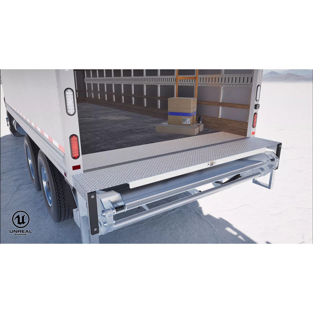 International Workstar 7600 Box Truck 3D Model – Low Poly Game Asset, FBX - View 35