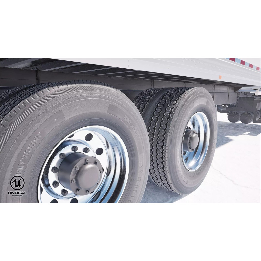 International Workstar 7600 Box Truck 3D Model – Low Poly Game Asset, FBX - View 38