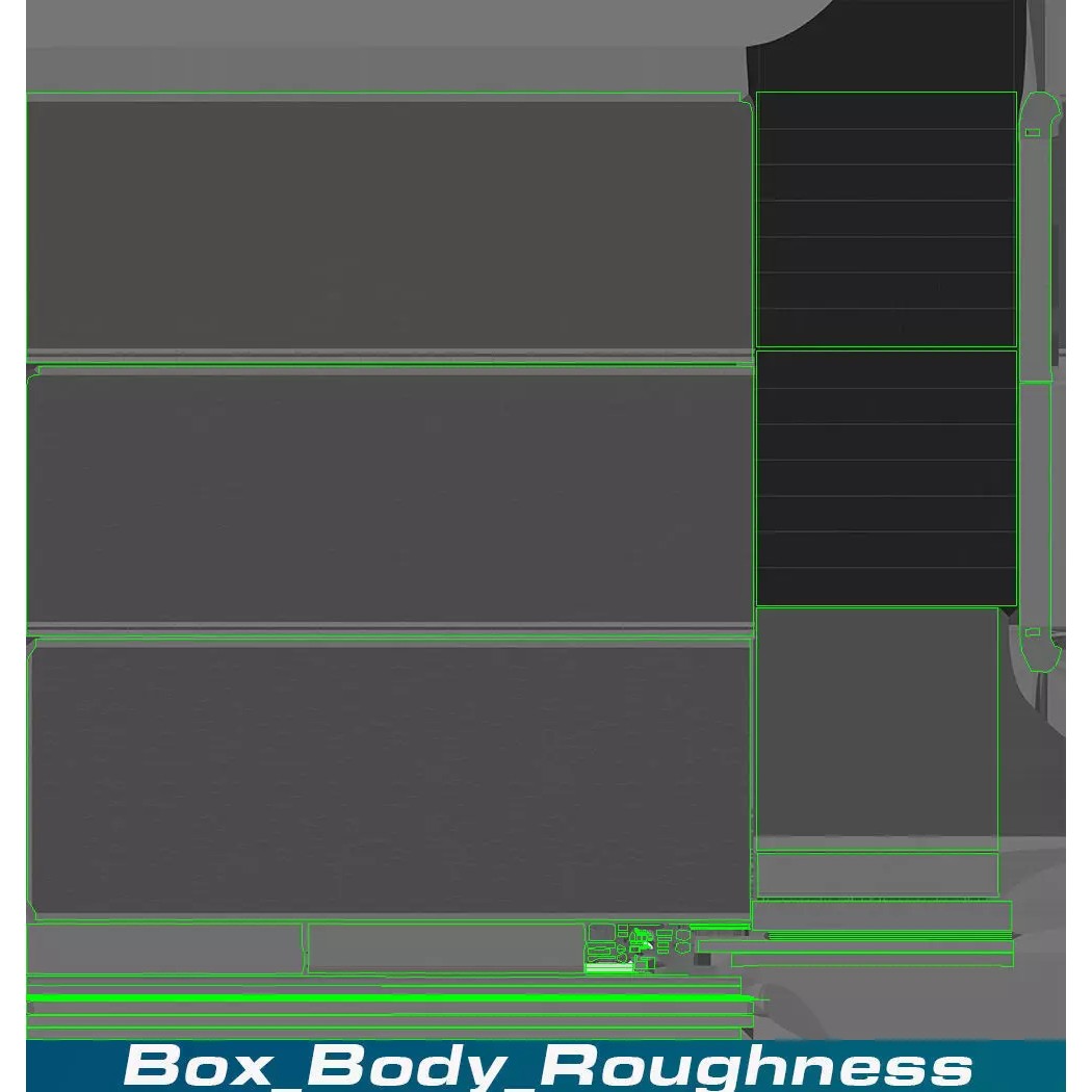 International Workstar 7600 Box Truck 3D Model – Low Poly Game Asset, FBX - View 52