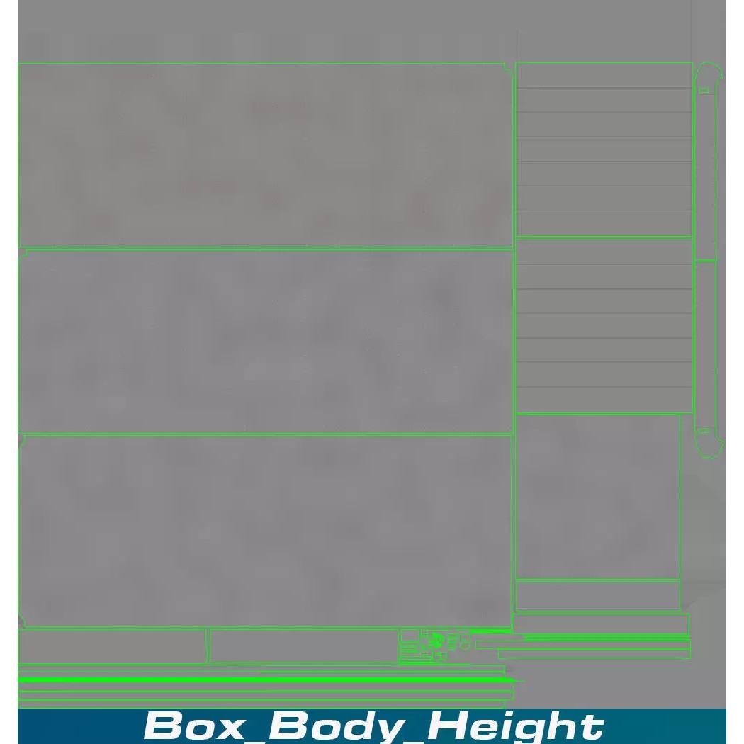 International Workstar 7600 Box Truck 3D Model – Low Poly Game Asset, FBX - View 53