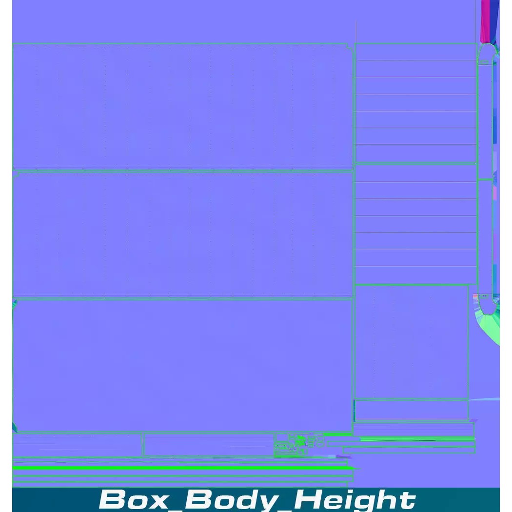 International Workstar 7600 Box Truck 3D Model – Low Poly Game Asset, FBX - View 54