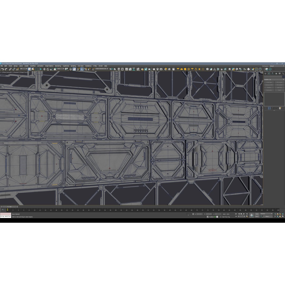 Sci-Fi Parts Kit 3D Model – Low Poly PBR Asset, FBX, OBJ - View 16