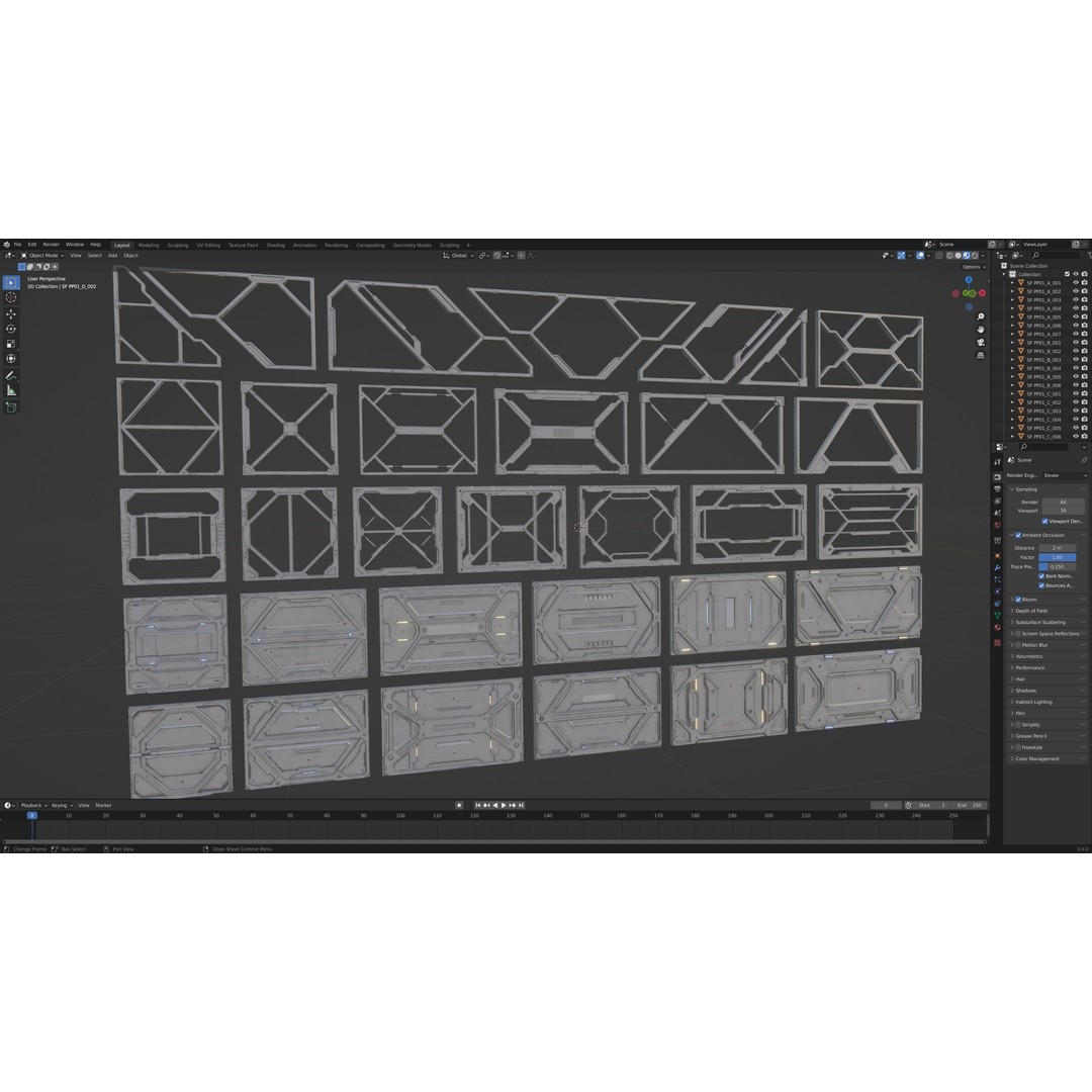 Sci-Fi Parts Kit 3D Model – Low Poly PBR Asset, FBX, OBJ - View 20