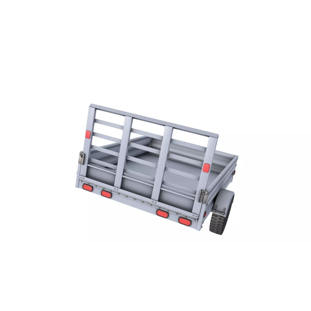 Utility Trailer 3D Model – Low Poly Game Asset, FBX, Blender, OBJ - View 5