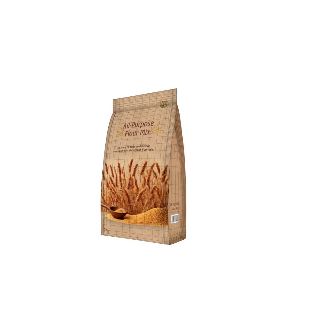 All-Purpose Flour Mix 3D Model – Low Poly PBR Packaging Asset, FBX