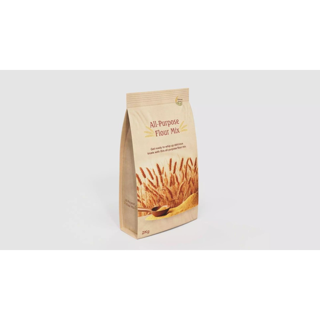 All-Purpose Flour Mix 3D Model – Low Poly PBR Packaging Asset, FBX - View 2