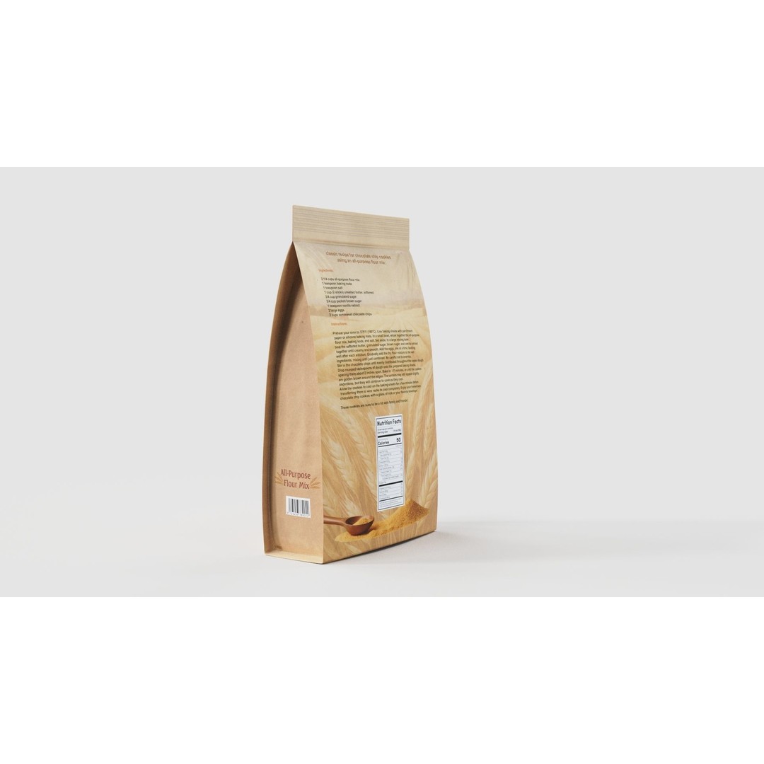 All-Purpose Flour Mix 3D Model – Low Poly PBR Packaging Asset, FBX - View 4