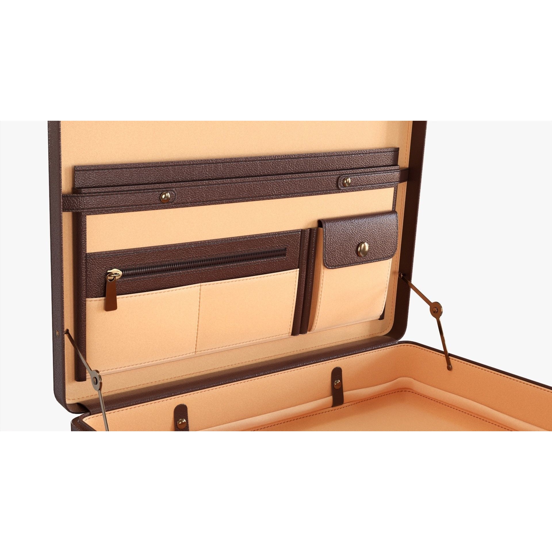 Leather Briefcase - Game-Ready 3D Model - View 5