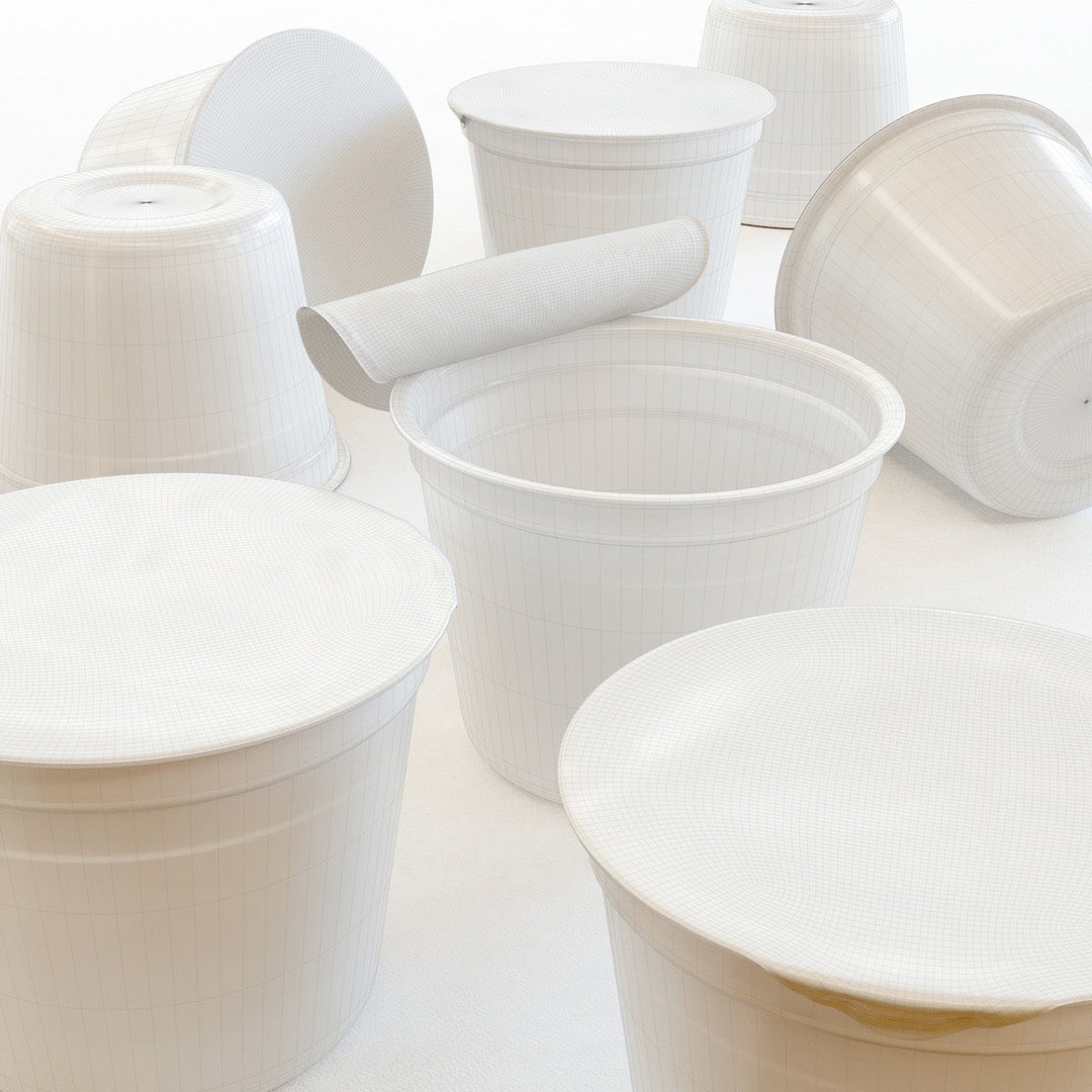 Instant Cup Noodle 3D Model – Low Poly Food Asset, PBR Textures - View 3