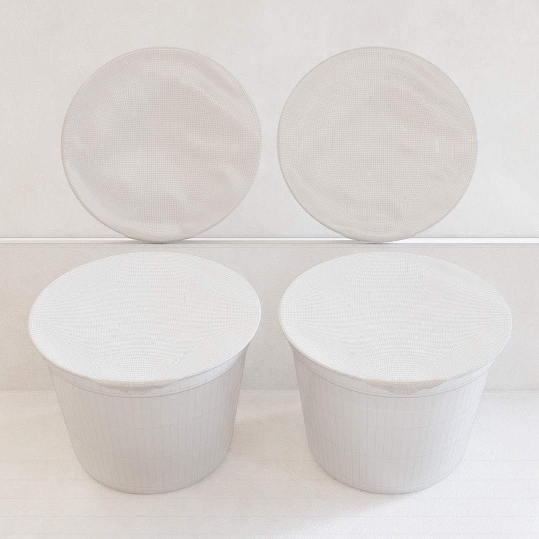 Instant Cup Noodle 3D Model – Low Poly Food Asset, PBR Textures - View 8