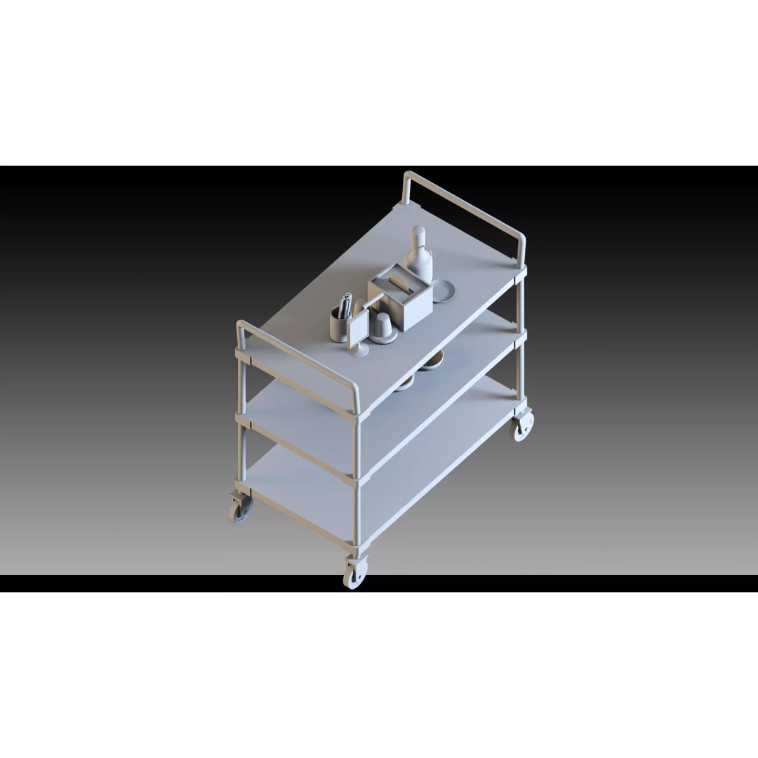 Street Food Kitchen 3D Model – Outdoor Restaurant Equipment, FBX & Blender - View 16