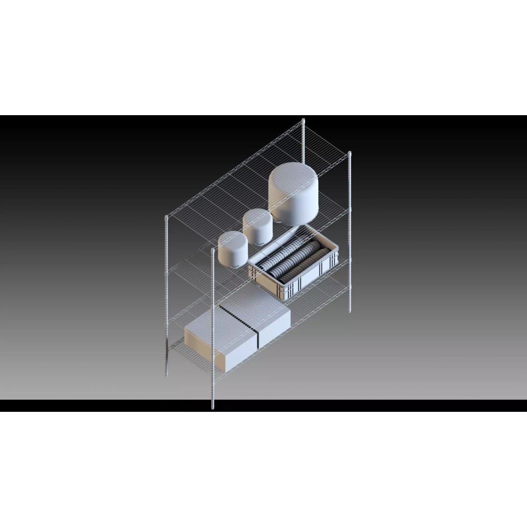 Street Food Kitchen 3D Model – Outdoor Restaurant Equipment, FBX & Blender - View 3