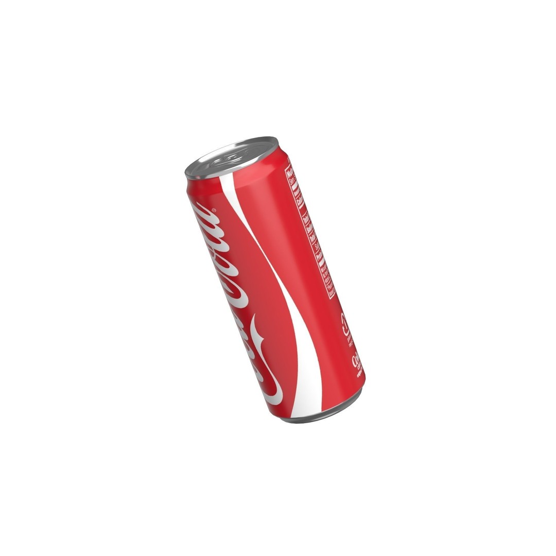 Coca Cola Drink Can 3D Model – Low Poly PBR Beverage Asset, FBX, OBJ - View 13